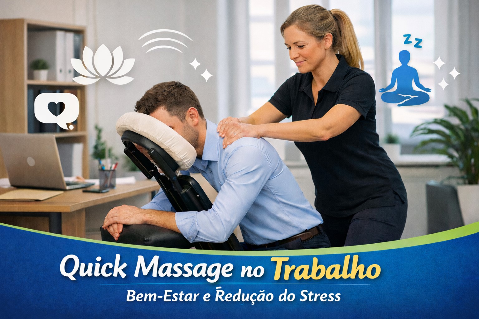 Massagem rápida no escritório